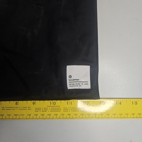 Lululemon Drawstring Storage Bag Black White Colorblock - Picture 4 of 5